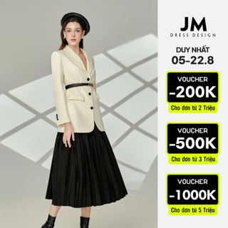 Áo thiết kế jm dress design trench coat ngắn ve mèo 1 hàng cúc 5c03.2310k