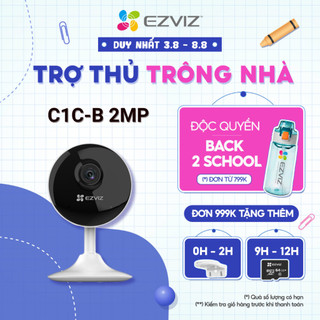 [Nhập ELEZ15 giảm 10%] Camera WI-FI Trong nhà EZVIZ C1C-B 1080p, Đàm Thoại 2 Chiều, Công Nghệ Video H.265