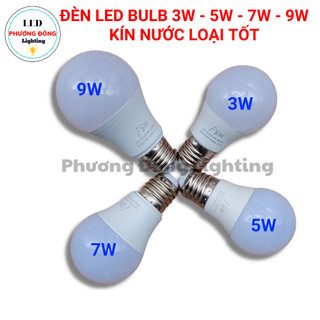 Đèn led bulb trang trí ngoài trời kín nước 3w, 5w, 7w, 9w, trắng / vàng - loại tốt