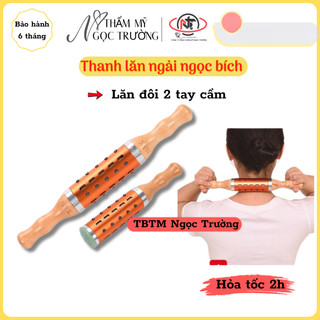 Thanh lăn ngải cứu ngọc bích massage giảm đau vai gáy xương khớp | Con lăn ngải cứu ngọc bích đông y