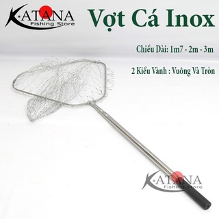 Vợt cá inox nano 1m7 đến 3m