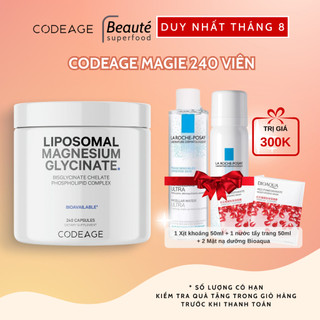Viên uống Codeage Liposomal Magnesium Glycinate Hỗ Trợ Tập Gym, Giấc Ngủ, Giảm Stress 240v - beaute