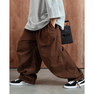 AGOB - QUẦN ỐNG RỘNG KHAKI DÀY TÚI ZIP