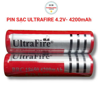 Pin sạc 3v7 7800mah màu đỏ , xài cho đèn pin , quạt mini