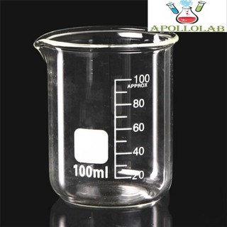 Cốc thí nghiệm chia vạch chịu nhiệt 100ml cốc thủy tinh chịu nhiệt