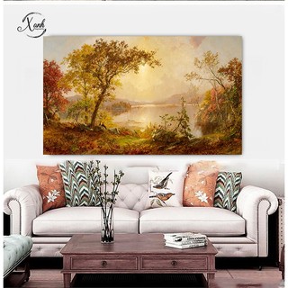 Tranh canvas Sơn Dầu phong cảnh Châu Âu nội thất phòng khách