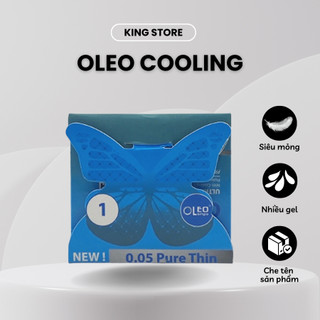Bao cao su OLEO LAMPO COOLING hộp 1 cái siêu mỏng cổ thắt kéo dài quan hệ
