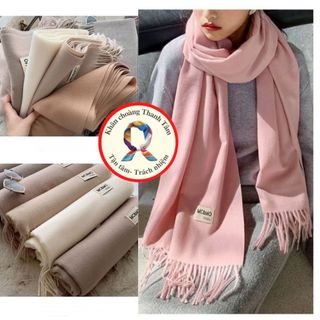  Khăn dạ MC&MO quàng cổ nam nữ khăn choàng cashmere trơn màu cao cấp 200x70cm 