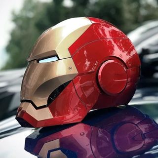 Mặt Nạ Người Sắt Iron Man Đóng Mở, Mặt Nạ Trùm Đầu Iron Man Phát Sáng, Mô Hình Mặt Nạ Iron Man Đóng Mở