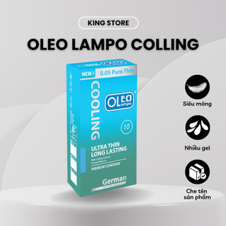 Bao cao su OLEO LAMPO COOLING siêu mỏng cổ thắt kéo dài thời gian quan hệ