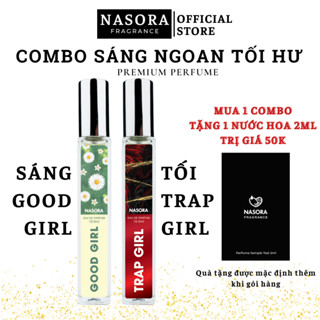 [Combo Good Trap] Nước Hoa Nữ Good Girl Trap Girl Nasora Premium Hương Thơm Quyến Rũ, Lôi Cuốn Khó Chối Từ Chai 10ml
