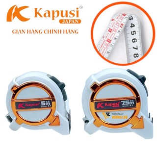 Thước cuộn thép 2 mặt 5m, 7.5m Kapusi Japan - Thước mét, thước lỗ ban, thước rút chuẩn phong thuỷ