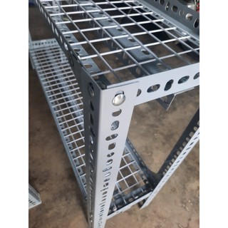 Kệ sắt v lỗ 2 tầng,vỉ lưới ô vuông x cao 50cm-60cm-80cm