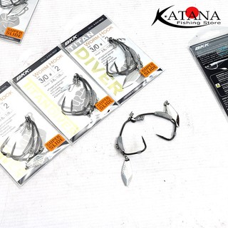 Lưỡi móc mồi mềm bkk titan diver - gói 2 cái