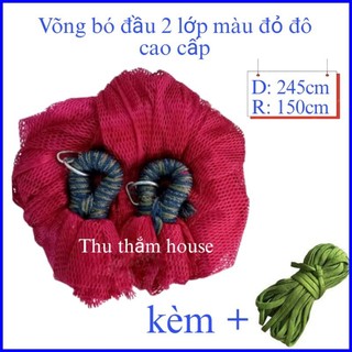 Lưới võng bó đầu 2 lớp cỡ đại cao cấp kèm dây dù tốt