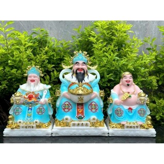 Bộ tượng thần tài thổ địa đá thần tiền tài phát đá thờ cúng