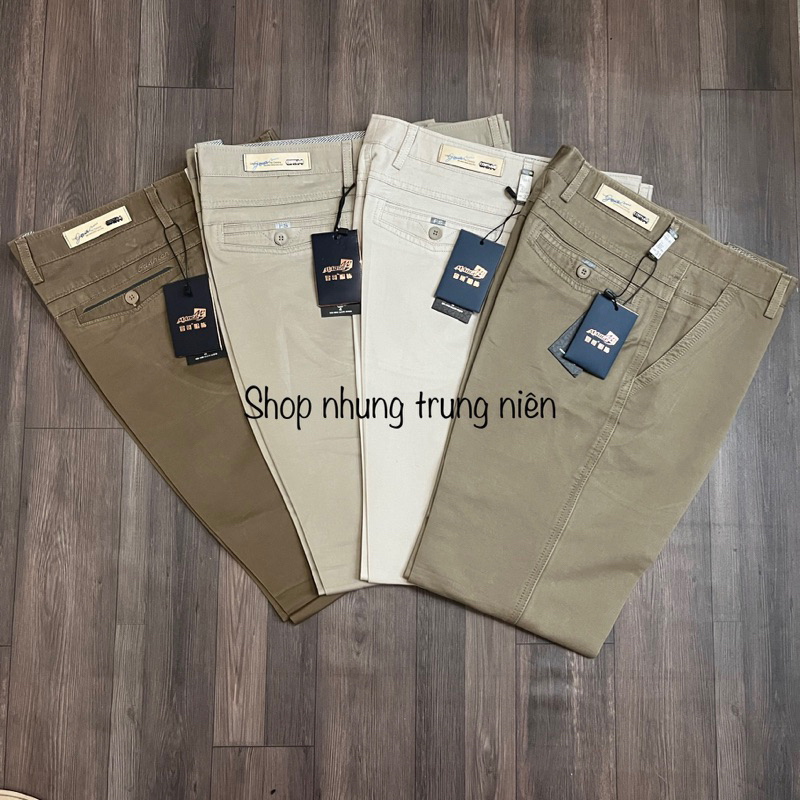 Quần kaki nam trung niên, hàng quảng châu, cao cấp loại I mềm mịn, có size 38,40 + Ảnh Thật 100%