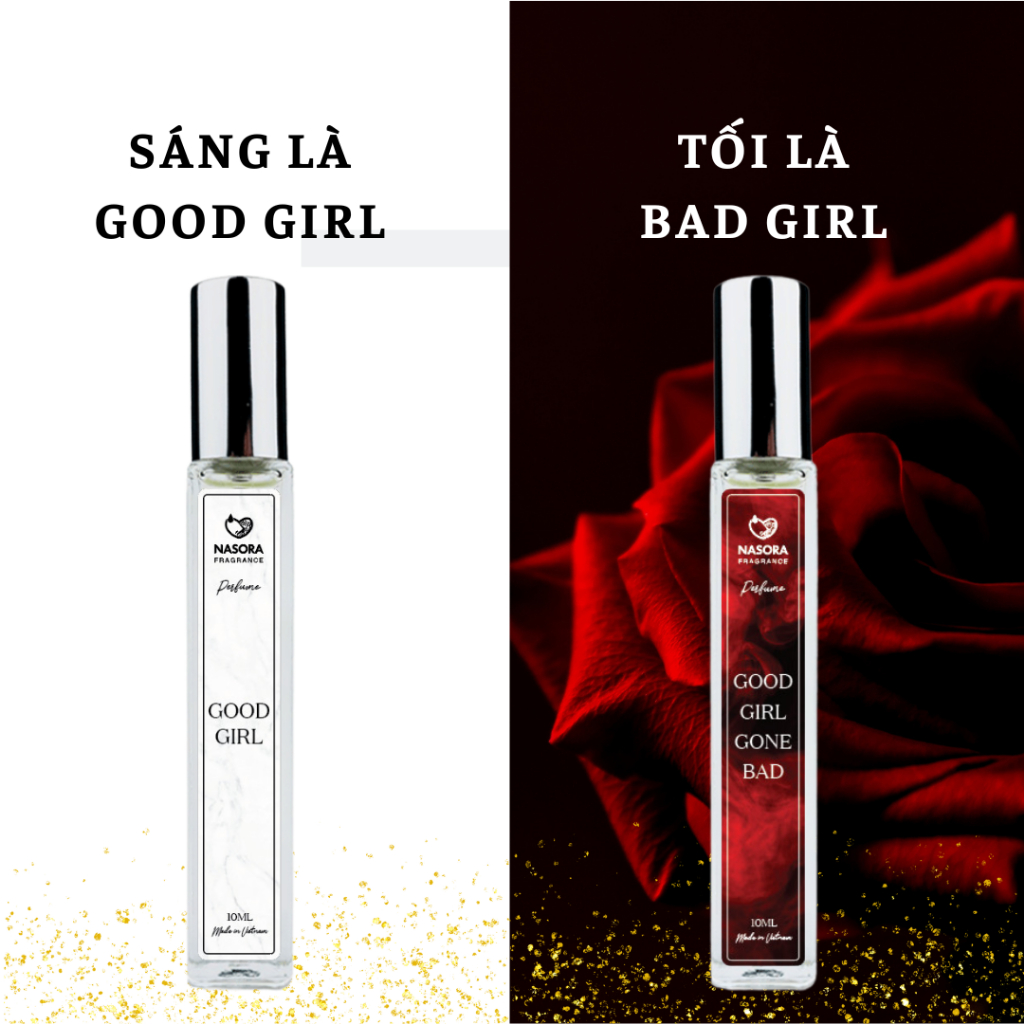 [COMBO SÁNG GOOD TỐI BAD] Tinh Dầu Nước Hoa Nữ Good Girl Và Good Girl Gone Bad Ngọt Ngào, Quyến Rũ Chai 10ml | BigBuy360 - bigbuy360.vn