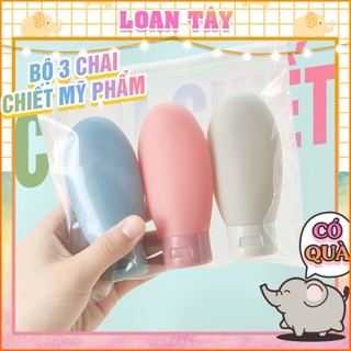 Bộ 3 Chai 60ml Chiết Mỹ Phẩm Sữa Tắm Dầu Gội Tiện Lợi Du Lịch Trẻ Trung L2567