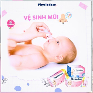 Nước muối sinh lý physiodose vệ sinh tai, mũi, mắt cho bé