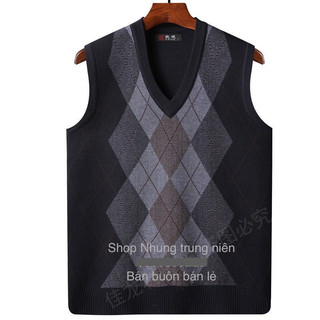 Áo Ghile Len Nam Trung Niên, Nam Công Sở Quảng Châu 2 lớp Tặng Bố, len dày dặn chất cực đẹp + Ảnh Thật