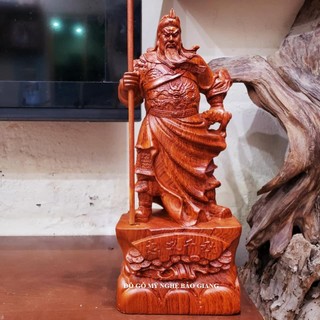 Tượng quan công gỗ hương cao 30 cm