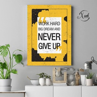 Tranh canvas động lực tiếng anh TCVDL77 tặng đinh treo tranh