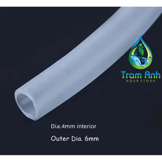 (2 mét) Ống oxy / Co2 silicon chống gập