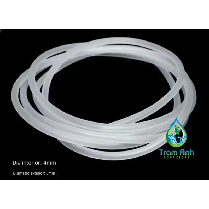 (2 mét) Ống oxy / Co2 silicon chống gập