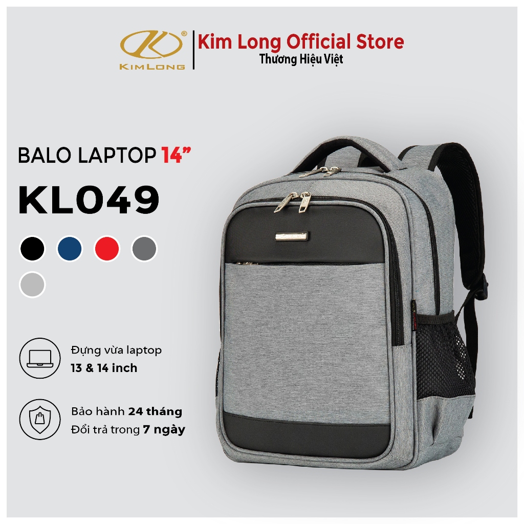 Balo Học Sinh, Balo Laptop 15.6 Inch Vải Dù Cao Cấp Kim Long KL049