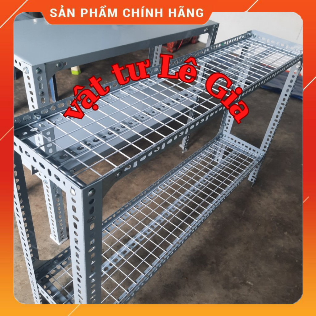 Kệ sắt v lỗ 2 tầng ( Rộng 30cm) vỉ lưới sắt ô vuông ,kệ trưng bày cây cảnh ,kệ để hàng hóa