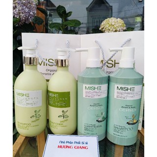 Bộ dầu gội xả trị gàu mishe collagen 800mlx2 chống rụng,kích thích mọc tóc,dầu gội thảo dược giúp tóc mềm mượt chắc khỏe
