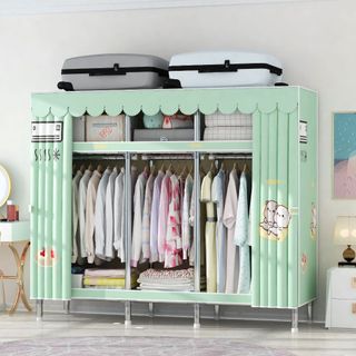 tủ vải 3 buồng đựng quần áo khung thép siêu bền 1m3