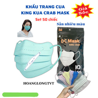 Khẩu trang cua 4 lớp King Crab hot King Kua khẩu trang kua (set 50 cái)
