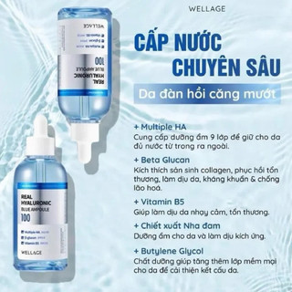 Tinh chất dưỡng da Wellage Real Hyaluronic Blue Ampoule 100 75ml NEW