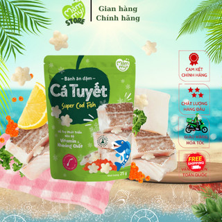 Bánh ăn dặm vị cá tuyết Mămmy giàu protein bổ sung DHA giúp bé ăn ngon 25g