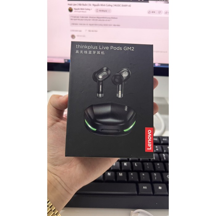 Tai Bluetooth Gamming TWS chính hãng Lenovo Thinkplus GM2 độ trễ thấp