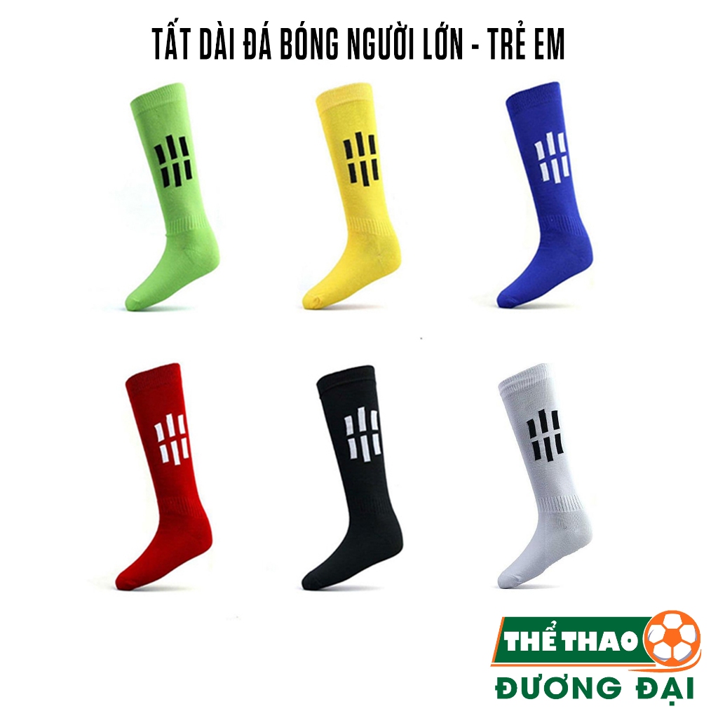 Tất Vớ Dài Bóng Đá Đủ Màu Có Size Người Lớn Và Trẻ Em (1 Đôi) Co Giãn Thoáng…