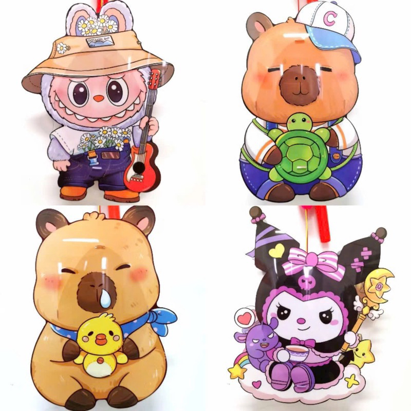 Lồng đèn 2024 mẫu mới đèn nhạc Việt Nam - Lồng đèn 2 mảnh labubu, lồng đèn capybara, kurumi