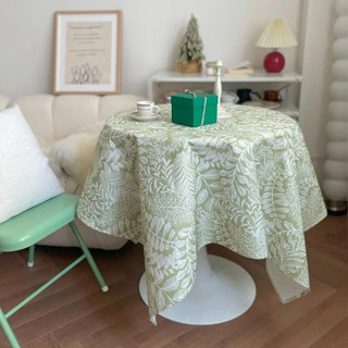 (VUÔNG 1M + 1M5 MẪU MỚI) Khăn vuông trải bàn tròn vải thô họa tiết Vintage. Thảm trải picnic mộc mạc