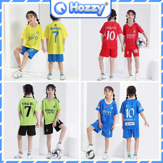 Bộ thể thao bóng đá trẻ em Hozzy size đại 15-55kg, hàng QC cao cấp, chất thông hơi mềm mát
