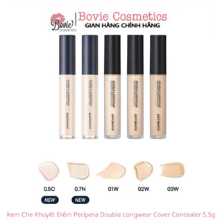 Kem Che Khuyết Điểm Peripera Double Longwear Cover Concealer Tone 01 02 03