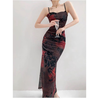 [HÀNG ĐẶT TRƯỚC] Đầm maxi thun lưới cổ đổ phối ren #821