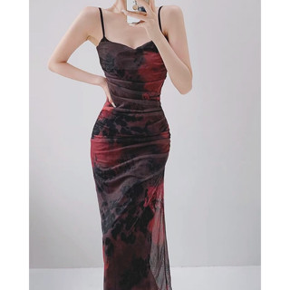 [HÀNG ĐẶT TRƯỚC] Đầm maxi thun lưới cổ đổ phối ren #821