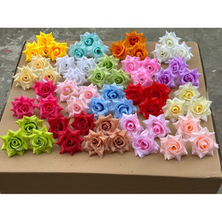 Đầu bông hồng xoăn nhí size 5cm. hoa giả trang trí