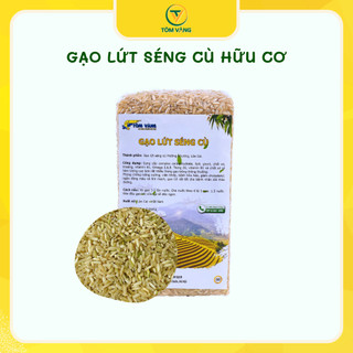 Gạo lứt séng cù hữu cơ 100% TÔM VÀNG - Túi 1Kg dành cho ăn kiêng, giảm cân, eatclean, thực dưỡng