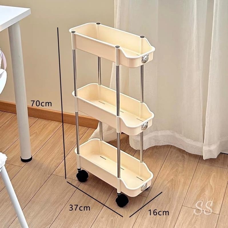  Kệ Nhựa 3 Tầng Để Góc Hẹp Logo Gấu và Kệ Nhựa Để Chai Lọ 3 Tầng Có Bánh Xe Siêu Tiện Lợi 