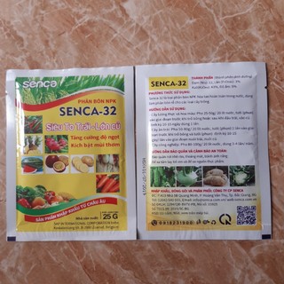 Phân bón NPK senca 32 siêu ta trái, lớn củ, tăng độ ngọt
