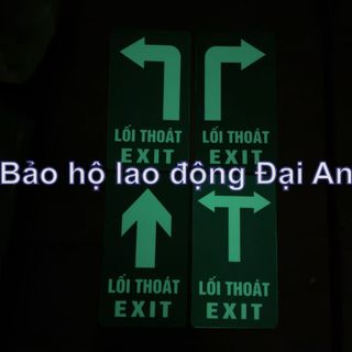 Decal dán chỉ dẫn lối thoát hiểm exit dạ quang (30x17cm)