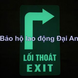 Decal dán chỉ dẫn lối thoát hiểm exit dạ quang (30x17cm)